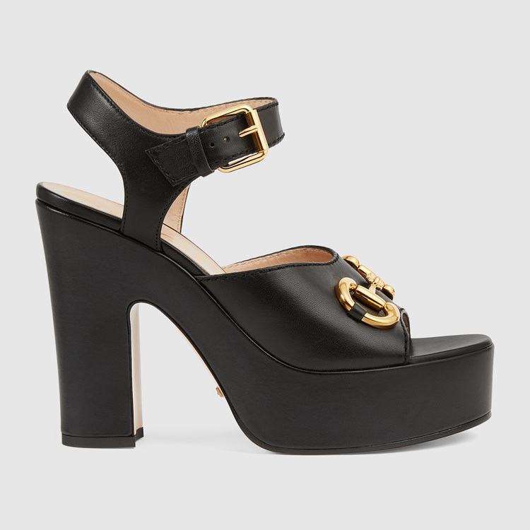 674776.BKO00.1000.001.100.0000.Light Womens platform sandal with Horsebit